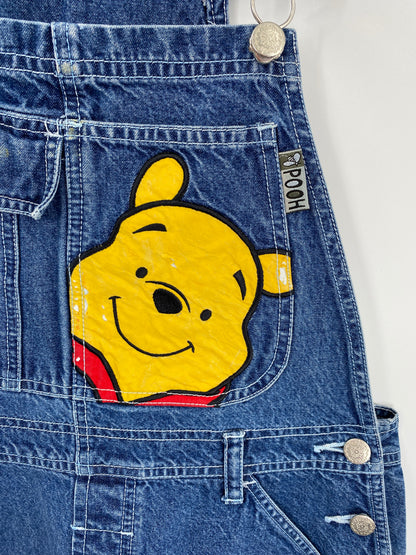 Vintage DISNEY POOH Size S Denim Overall / E8902P