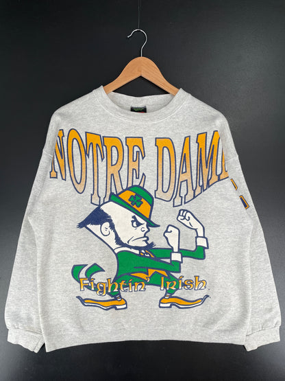 90's NOTRE DAME Made in USA Size L Vintage College Sweat-Shirt / E7151S