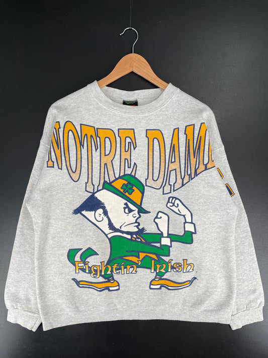 90's NOTRE DAME Made in USA Size L Vintage College Sweat-Shirt / E7151S