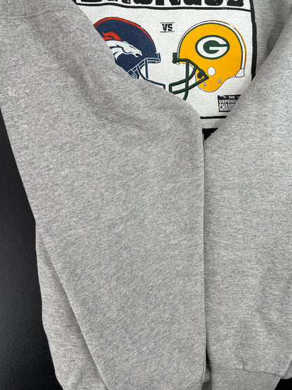 90's NIKE x DENVER BRONCOS x GREEN BAY PACKERS Made in USA Size XL Vintage NFL Sweat shirt / F5136S