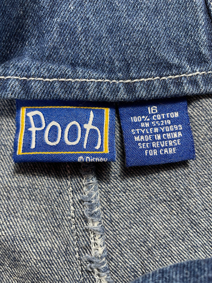 00's DISNEY WINNIE THE POOH Size 16(Ladies.XL) Denim Overall / G2390P