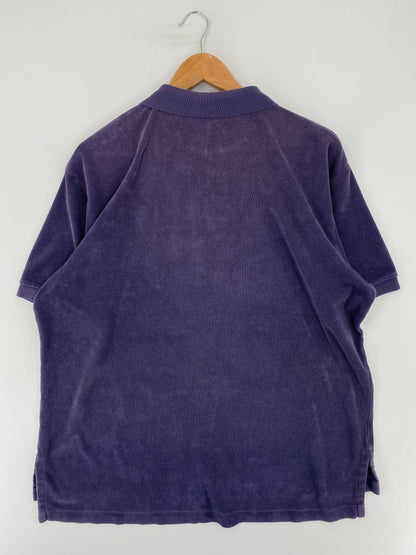 90's POLO RALPH LAUREN Size XL Vintage Fleece Polo-Shirt / E9152R