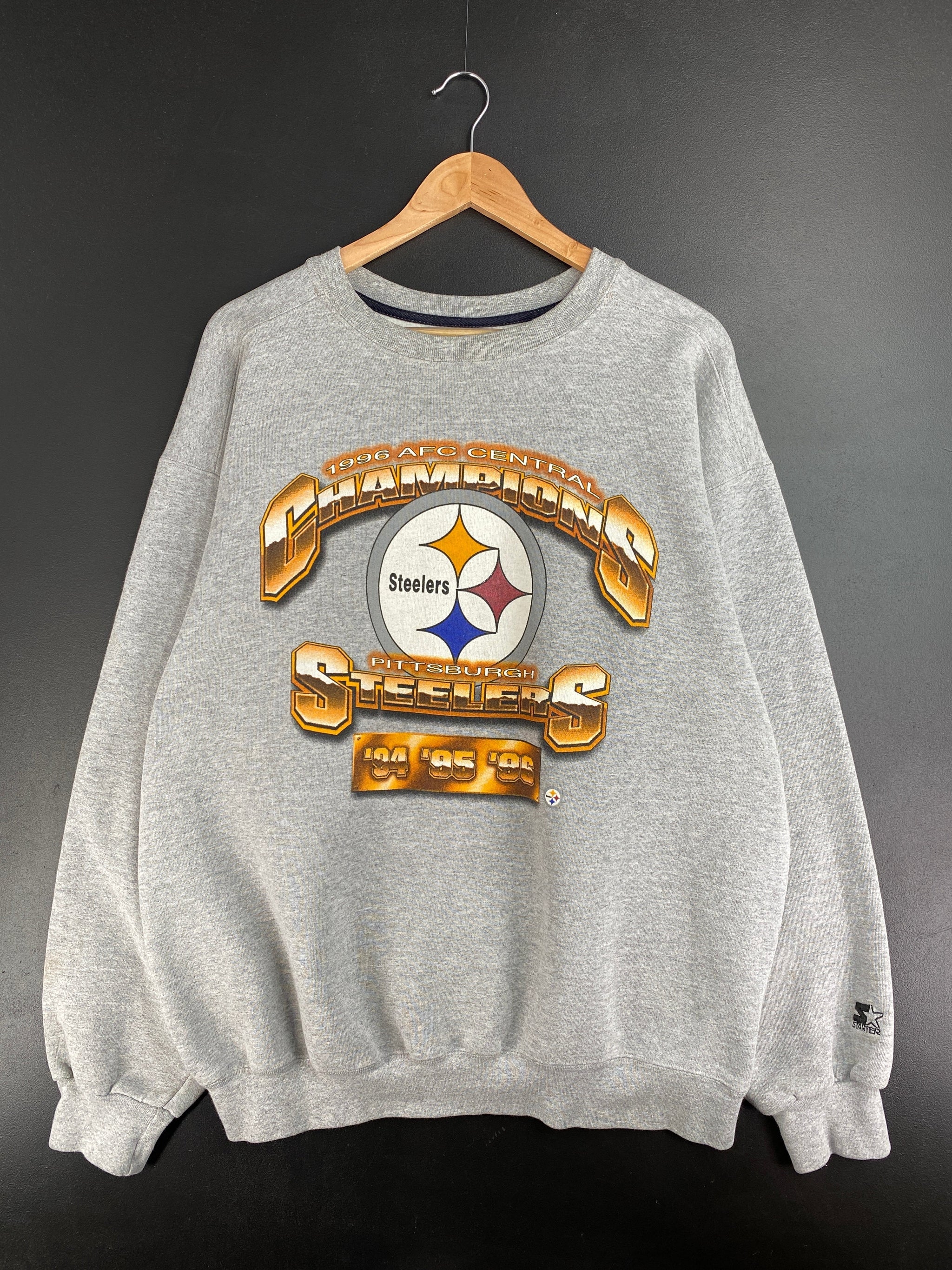 90’s STARTER x PITTSBURGH STEELERS Made in USA Size XL Vintage NFL  Sweat-shirt / G3458S