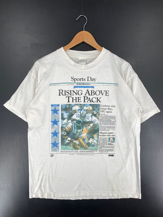 1996 DALLAS COWBOYS x BREEN BAY PACKERS Size L NFL T-shirt / E8465T