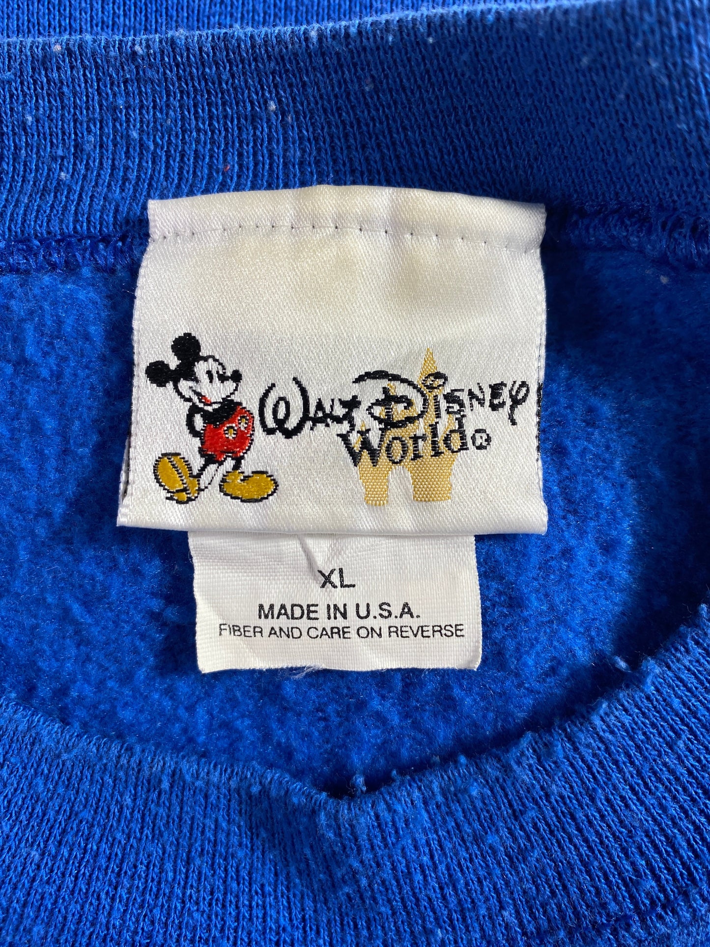 00' WALT DISNEY WORLD MICKEY Made in USA Size XL Vintage Sweat-shirt / G5176S