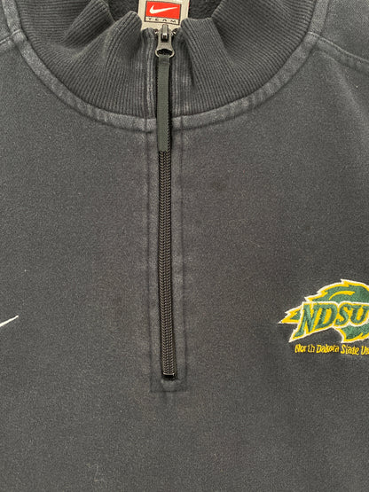 00' NIKE NORTH DAKOTA Size XL Vintage College Half-Zip Sweat-Shirt / F6542S