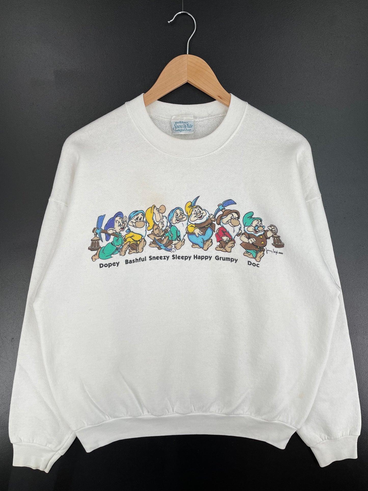 90’s DISNEY SEVENS DRAWFS Size No Tag(Approx.L-XL) Vintage Sweat-Shirt / F1449S