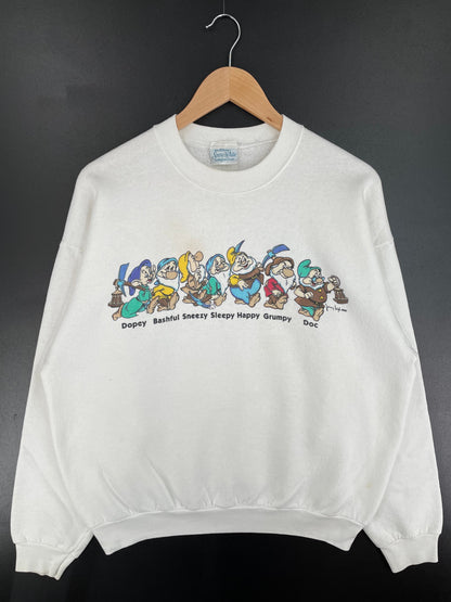 90’s DISNEY SEVENS DRAWFS Size No Tag(Approx.L-XL) Vintage Sweat-Shirt / F1449S