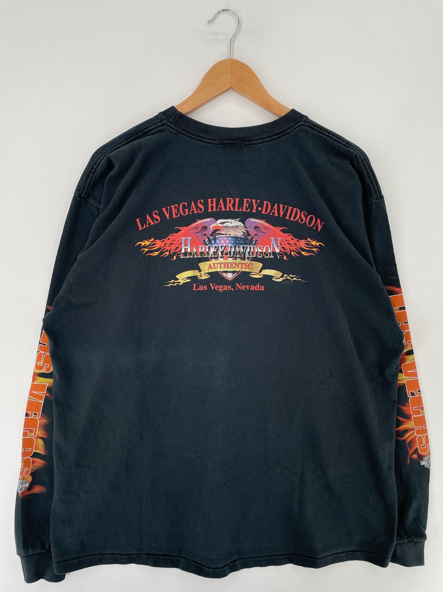 1999 HARLEY DAVIDSON Made in USA Size XL Vintage Long Sleeve T-shirt / E6783T