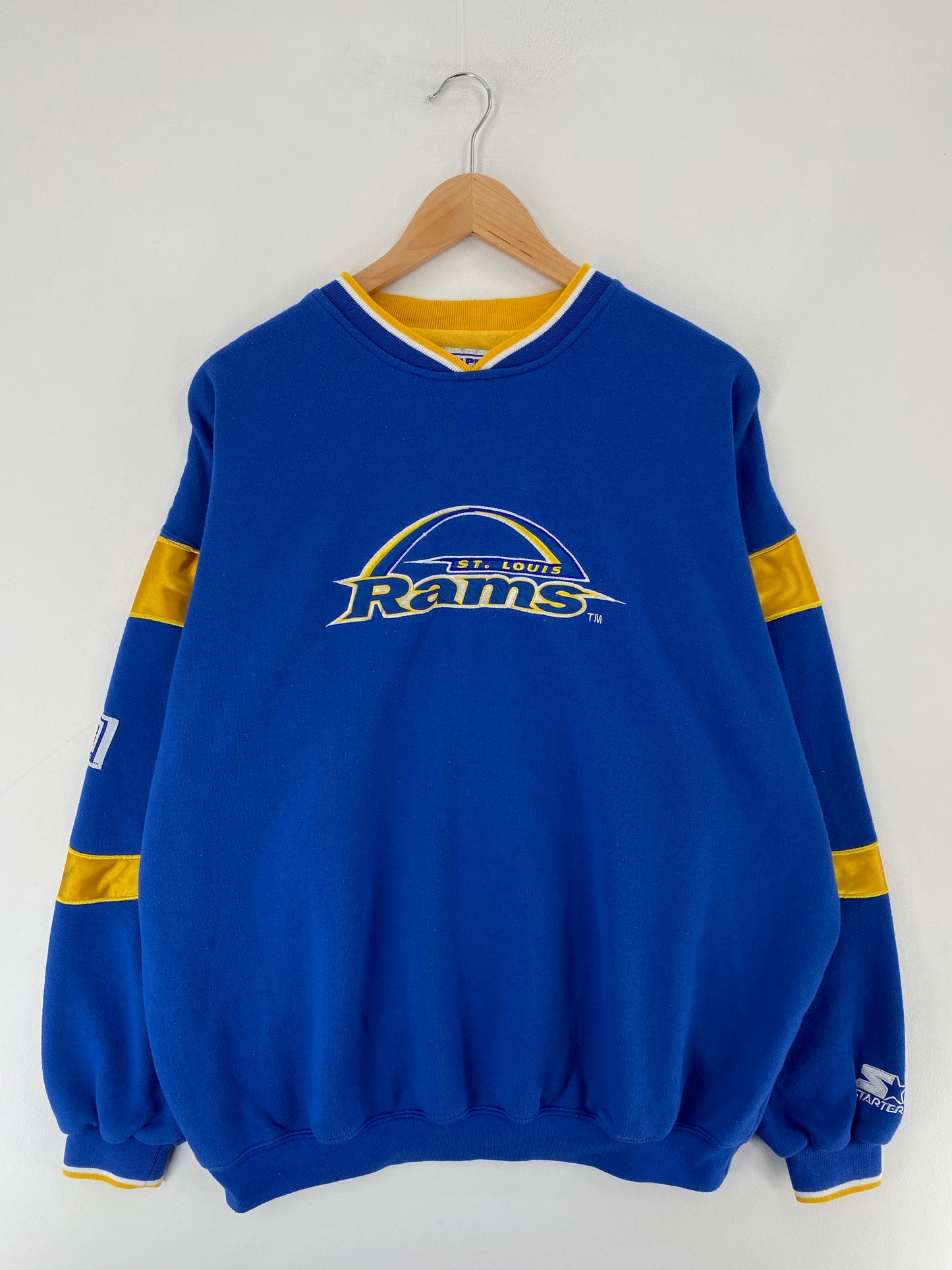 90's STARTER x ST. LOUIS RAMS Size XL Vintage NFL Sweat-Shirt / E6928S