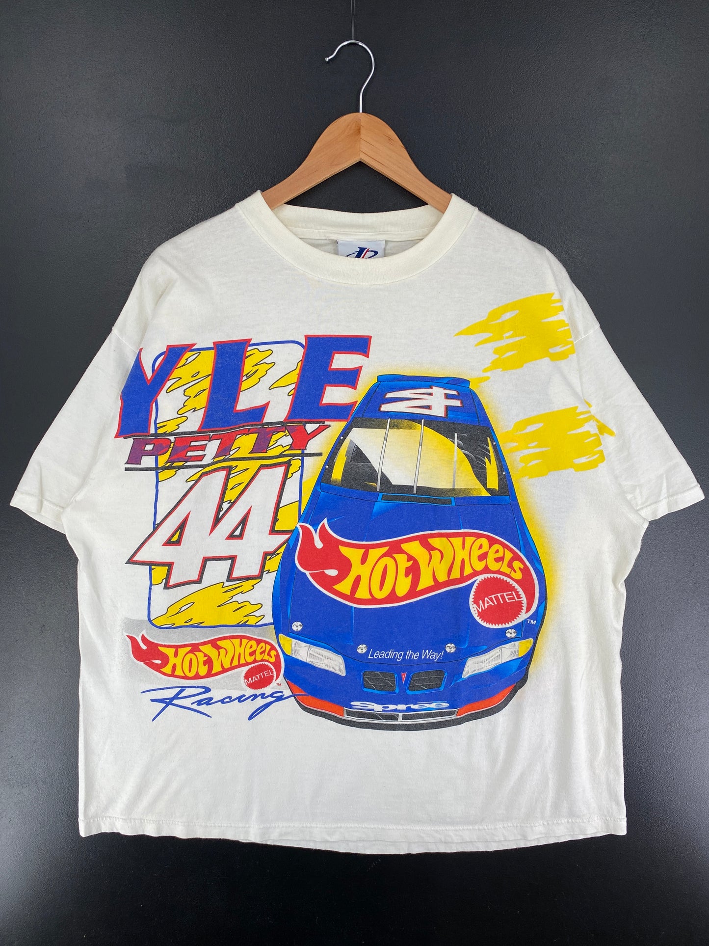 1997 HOT WHEELS KYLE PETTY Made in USA Size XL Vintage Racing T-Shirt / F476T