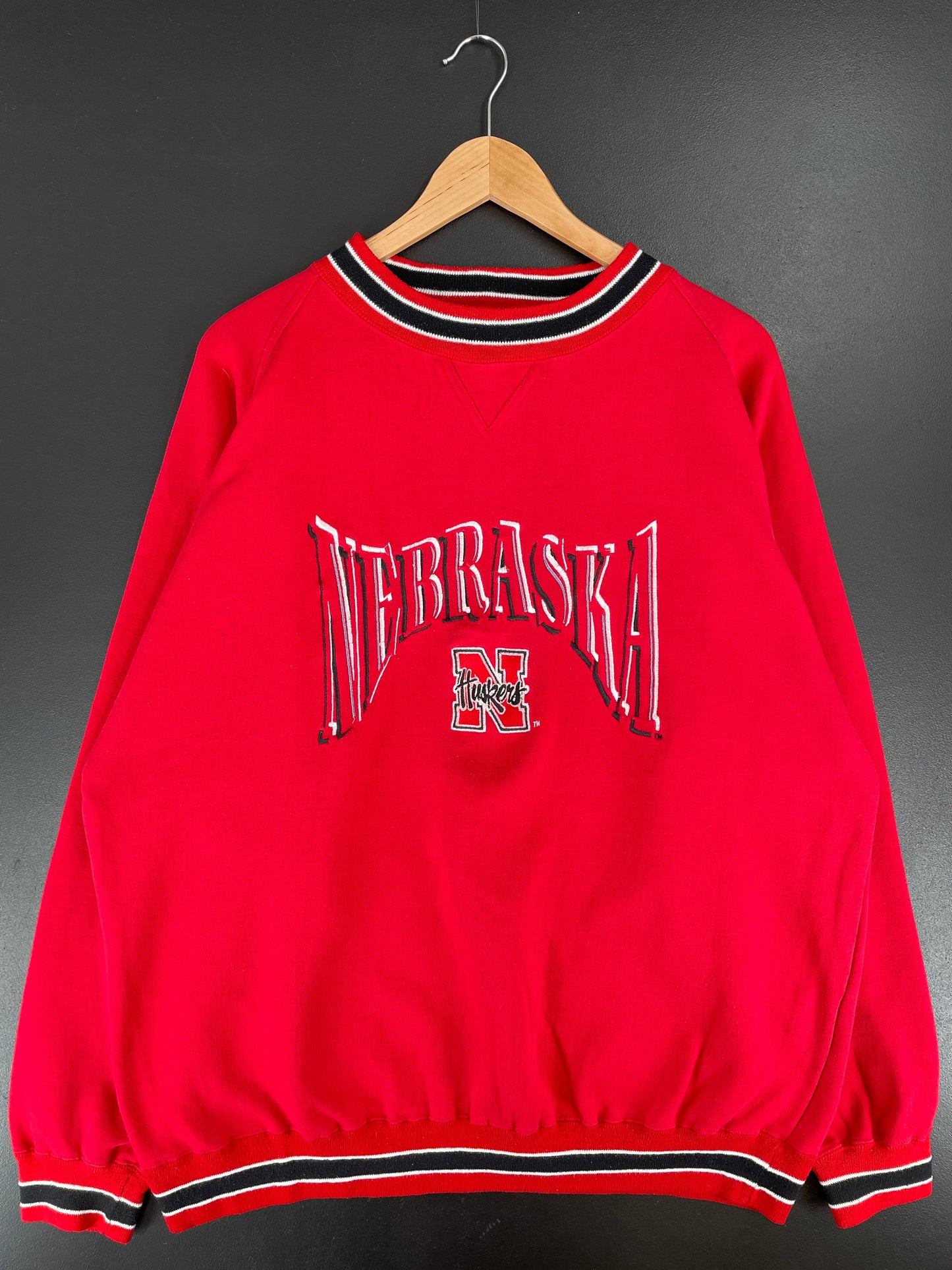 90’s NEBRASKA HUSKERS Size XL Vintage College Sweat-Shirt / F5237S