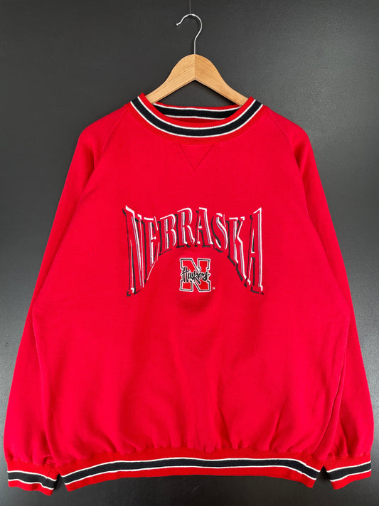 90’s NEBRASKA HUSKERS Size XL Vintage College Sweat-Shirt / F5237S
