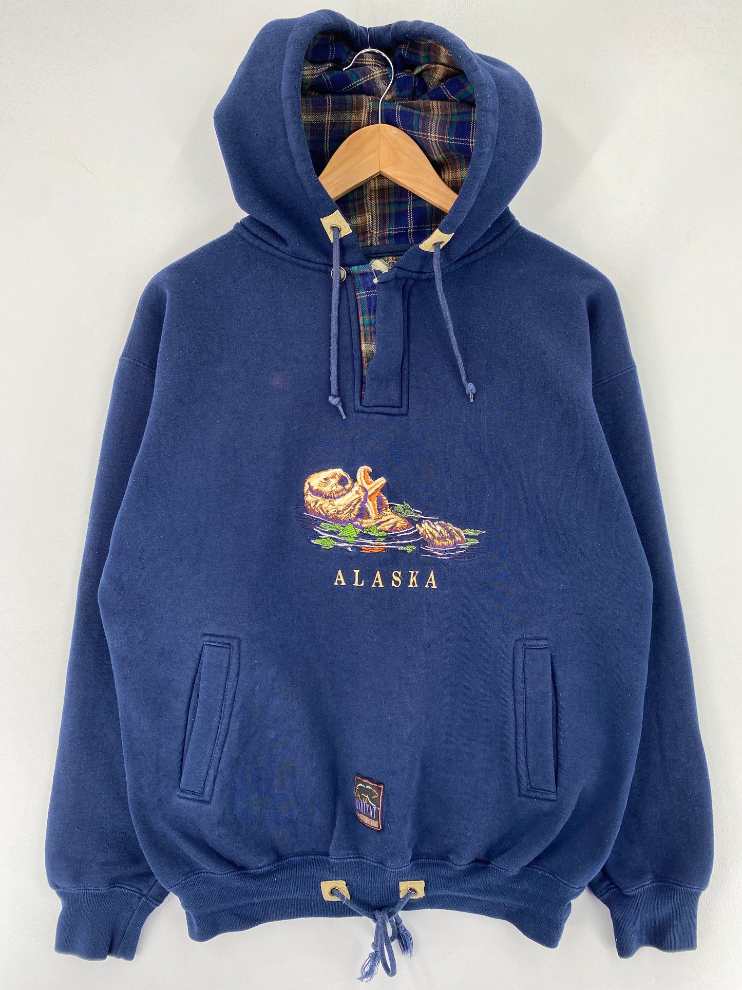 90's SEA OTTER ALASKA Size M Vintage Animal Hoodie Sweat-Shirt / E9513S