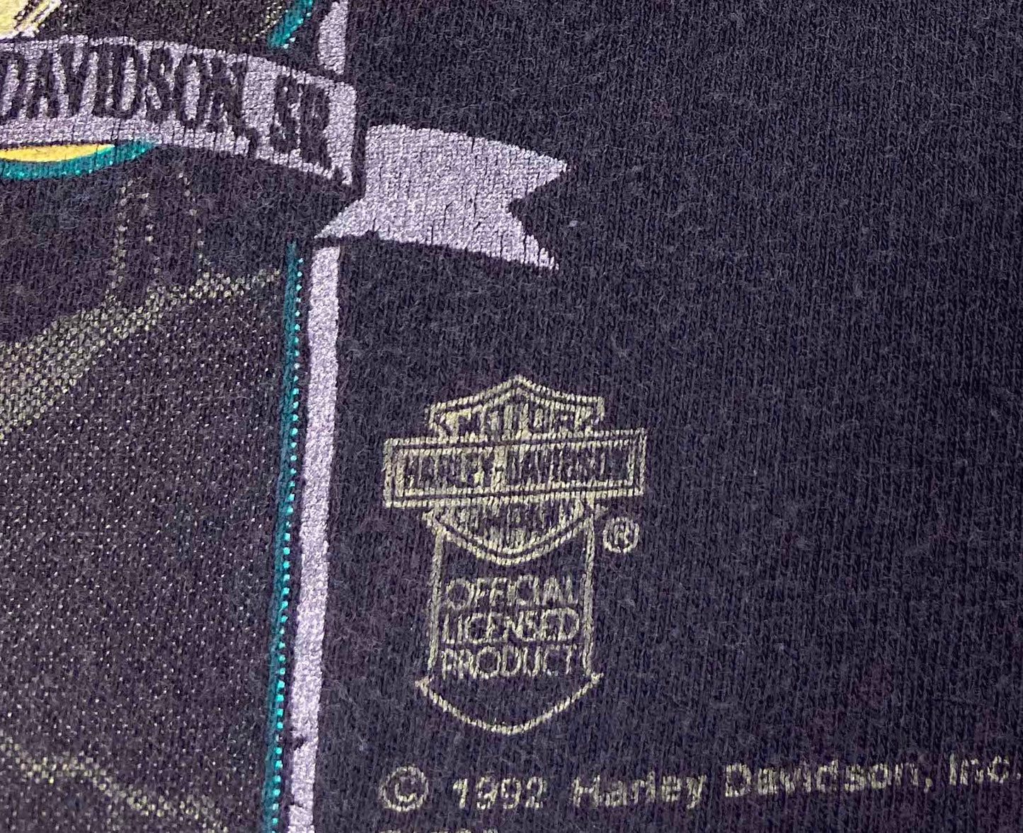 1992 HARLEY DAVIDSON Size No tag (Approx.L) Vintage T-Shirt / E9670T