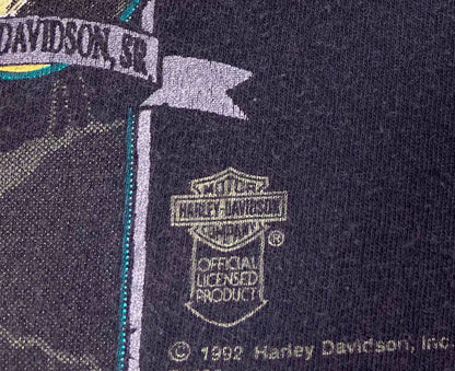 1992 HARLEY DAVIDSON Size No tag (Approx.L) Vintage T-Shirt / E9670T