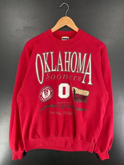 90's OKLAHOMA SOONERS Made in USA Size XL Vintage College Sweat-shirt / F56S