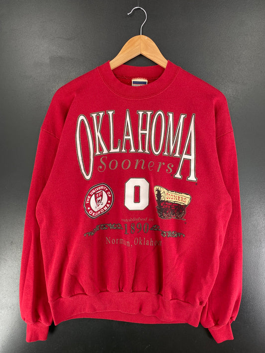 90's OKLAHOMA SOONERS Made in USA Size XL Vintage College Sweat-shirt / F56S