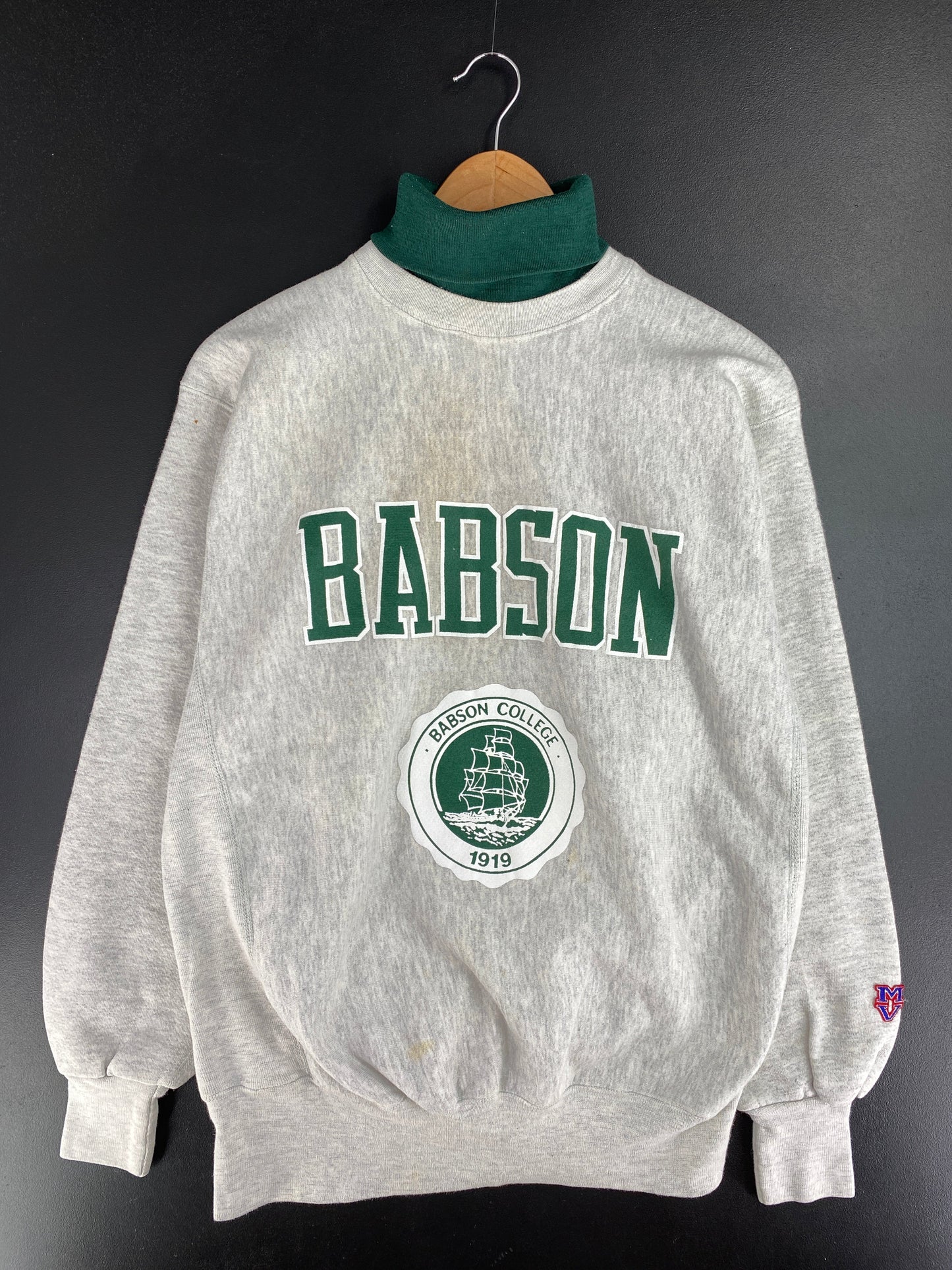 90’s BABSON COLLEGE Size L Vintage College Sweat-shirt / F9055S
