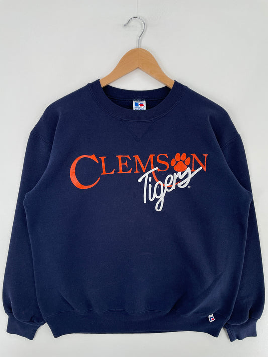 90's RUSSELL x CLEMSON TIGERS Made in USA Size L Vintage College Sweat-shirt / G2295S