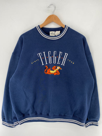 00' DISNEY TIGGER Size L Vintage Sweat-shirt / E9465S