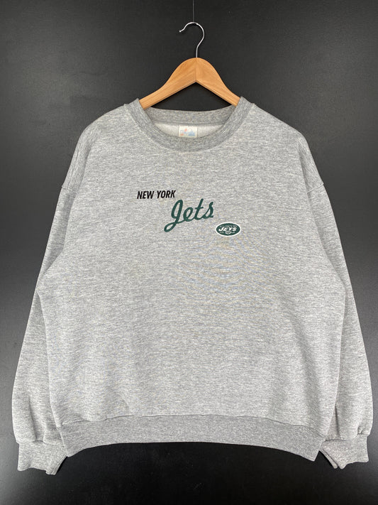 90's NEW YORK JETS Made in USA Size XL Vintage NFL Sweat-Shirt / F5770S