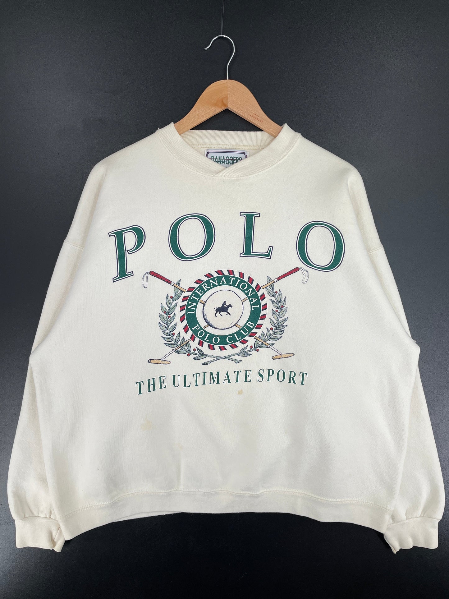 90's INTERNATIONAL POLO CLUB Made in USA Size L Vintage Sweat-Shirt / G2873S