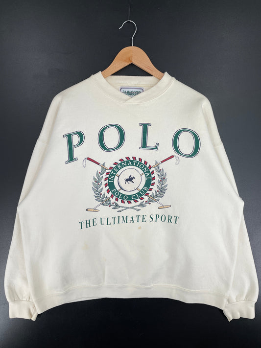 90's INTERNATIONAL POLO CLUB Made in USA Size L Vintage Sweat-Shirt / G2873S
