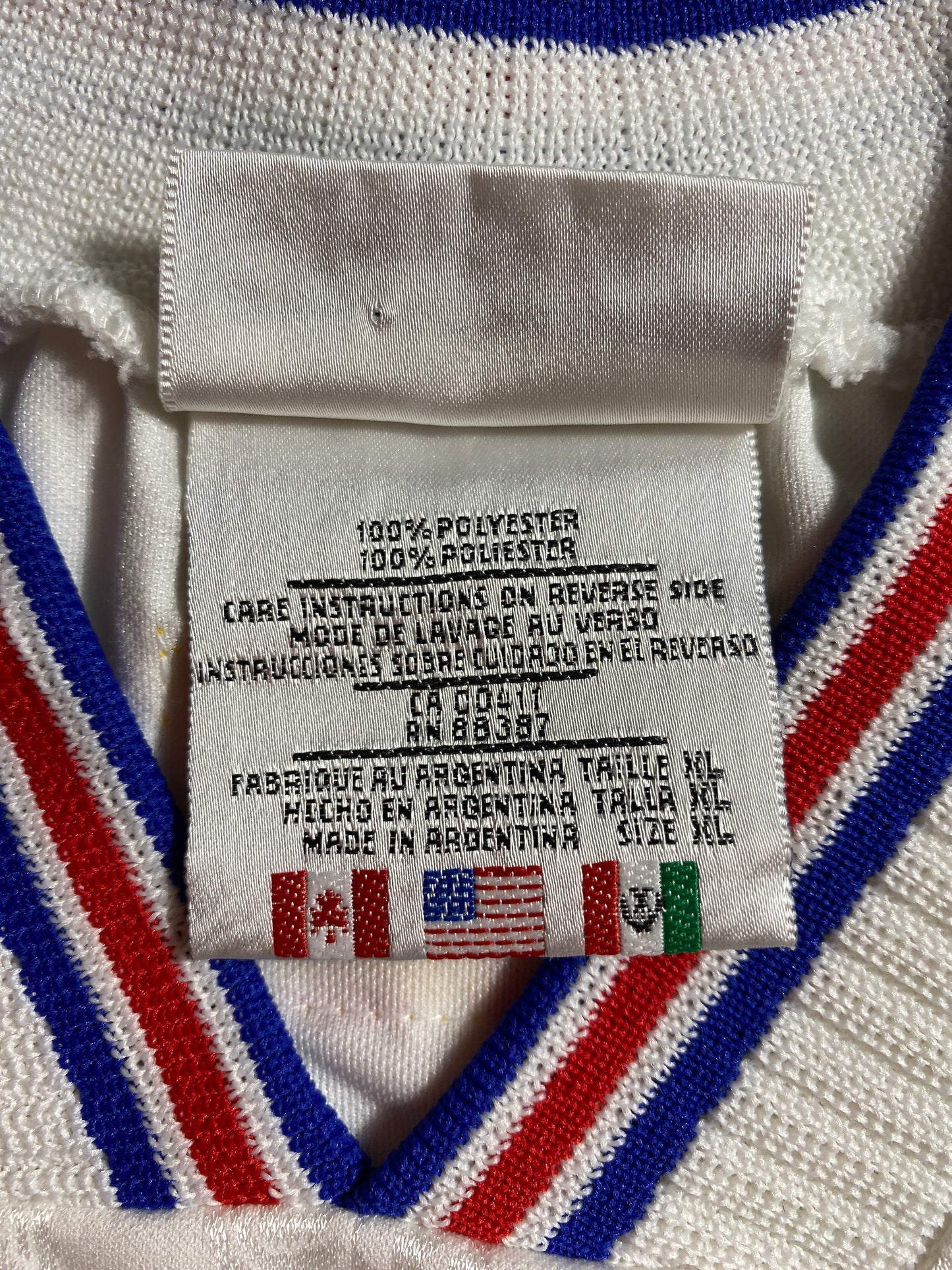 .90's ADIDAS TEAM FRANCE Size XL Vintage Game-Shirt / E9359T