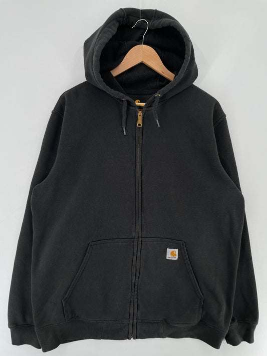 Vintage CARHARTT Size L Hoodie Zip-up Sweat-Shirt / F3990S