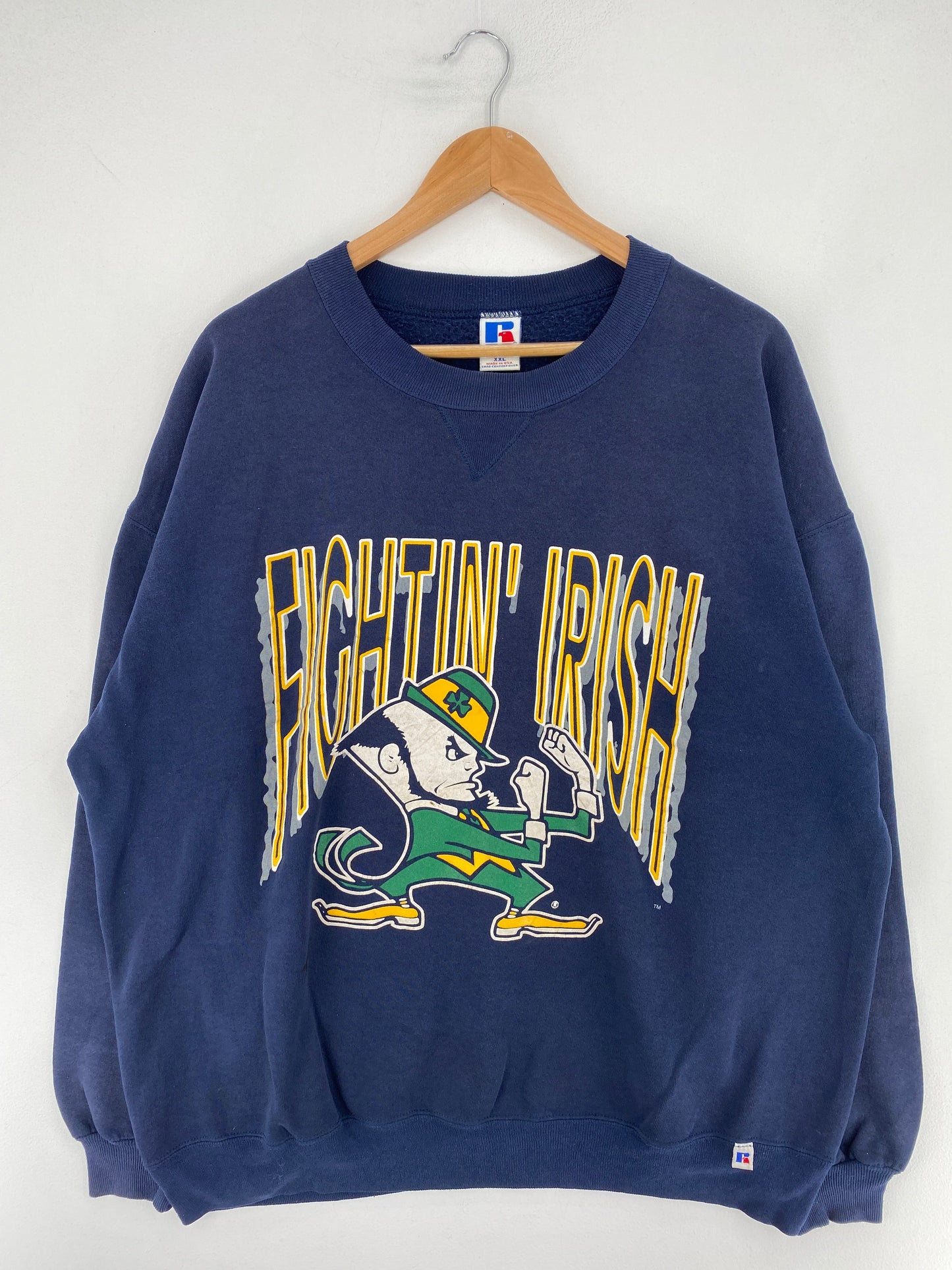 90’s FIGHTIN' IRISH Made in USA Size XXL College Sweat-shirt / F7935S