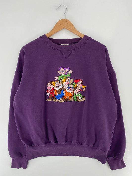 00' DISNEY SEVEN DWARFS Size XL Vintage Sweat-Shirt / F5721S
