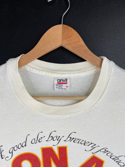 1988 COON ASS BEER Made in USA Size L Vintage T-Shirt / F1477T