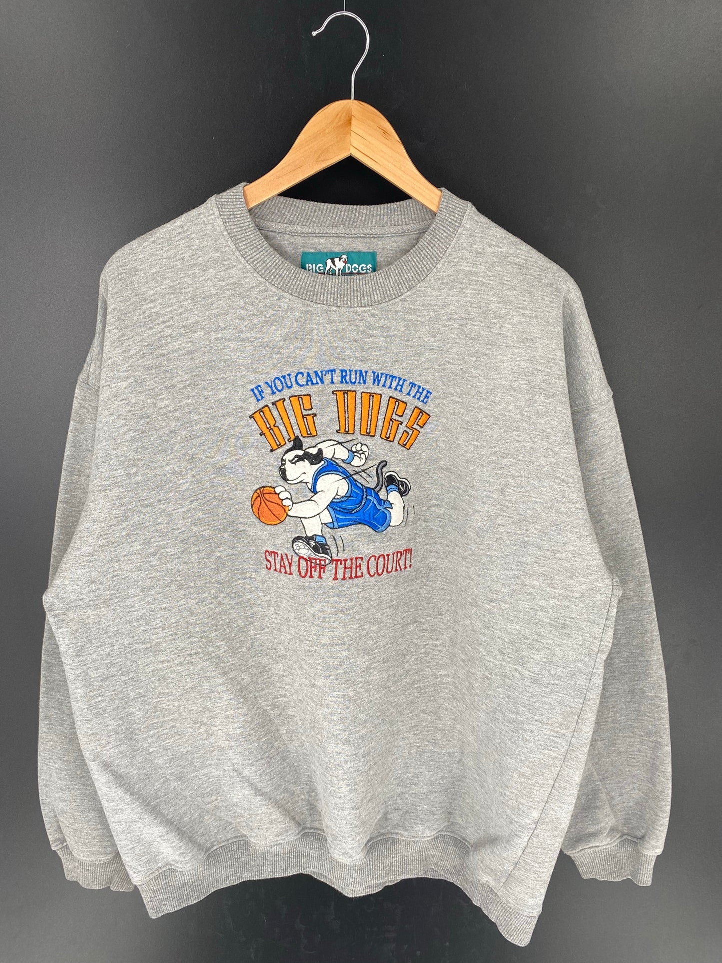 Vintage BIG DOGS BASKETBALL Size XL Sweat-Shirt / F338S