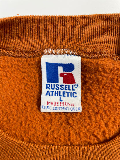 90's RUSSELL x TEXAS LONGHORNS Made in USA Size L Vintage College Sweat-shirt / E9904S