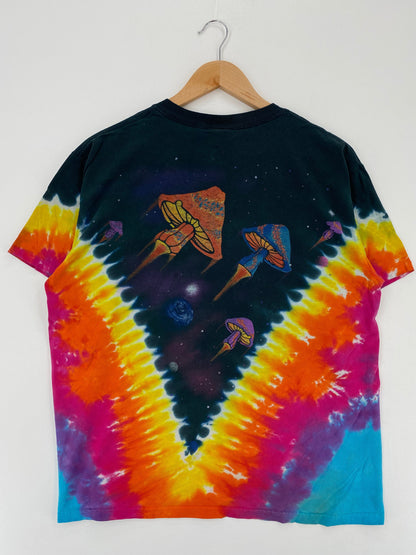 Vintage LIQUID BLUE x TIE-DYE SPACE MUSHROOM Size M T-Shirt / F3687T