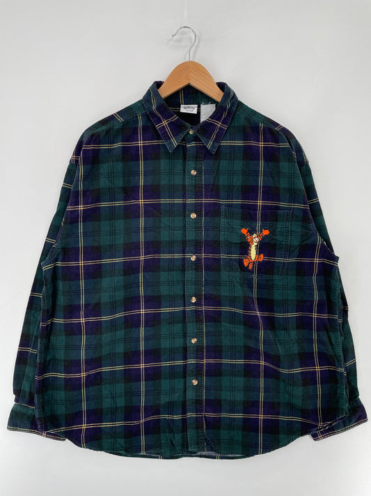 00' DISNEY TIGGER Size Approx.XL Vintage Button Down Shirt / E7245B