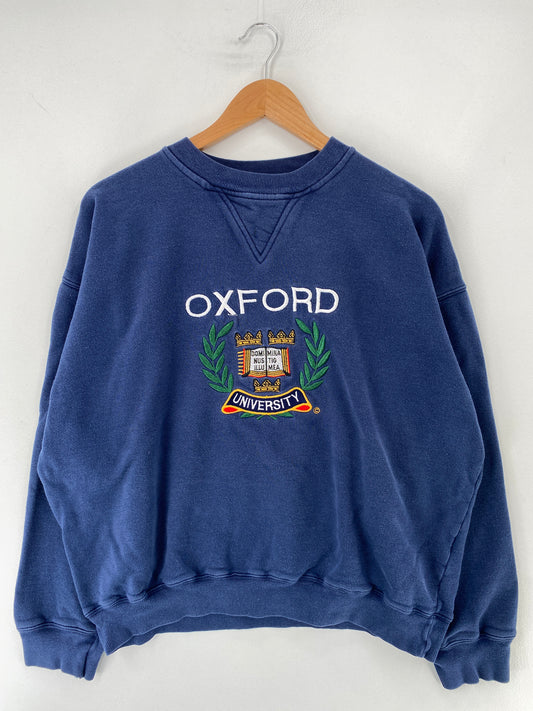 Vintage OXFORD UNIVERSITY Size L Vintage College Sweat-shirt / F58S
