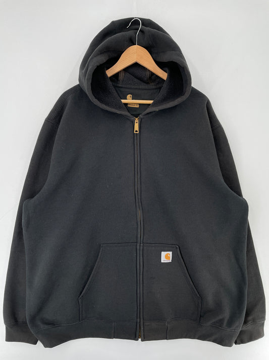 .Vintage CARHARTT Size XXL Hoodie Zip-up Sweat-Shirt / E6968S