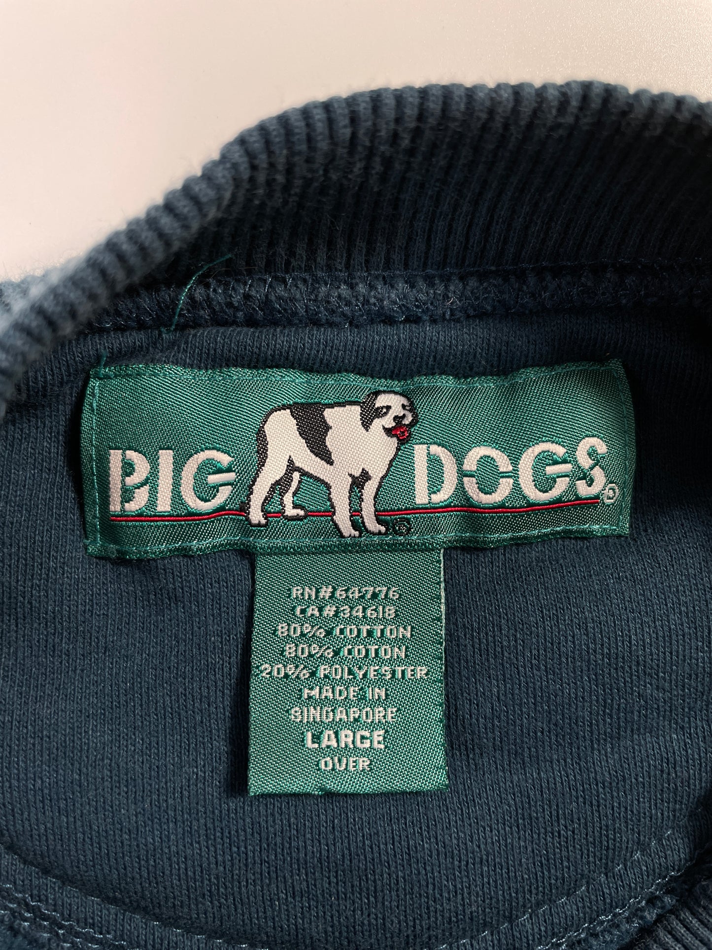 Vintage BIG DOG Size L Vintage Sweat-Shirt / E7046S