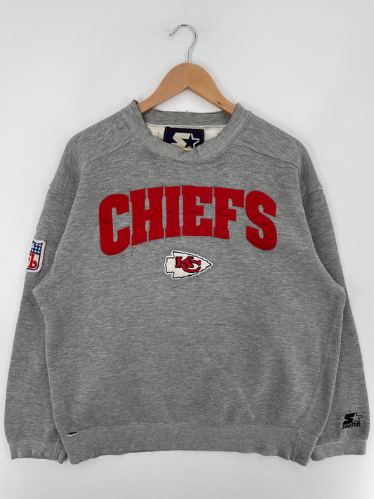 90's STARTER x KANSAS CITY CHIEFS Size M Vintage NFL Sweat-Shirt / F5059S