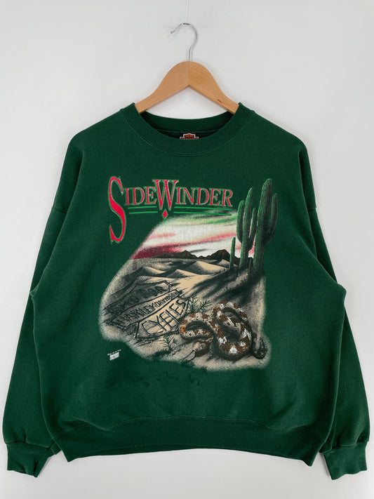90's HARLEY DAVIDSON SIDE WINDER Made in USA Size XL Vintage Sweat-Shirt / E9889S
