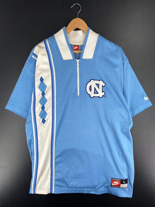 90’s NIKE x NORTH CAROLINA Size L Vintage College Zip Up Shirt / G2555J