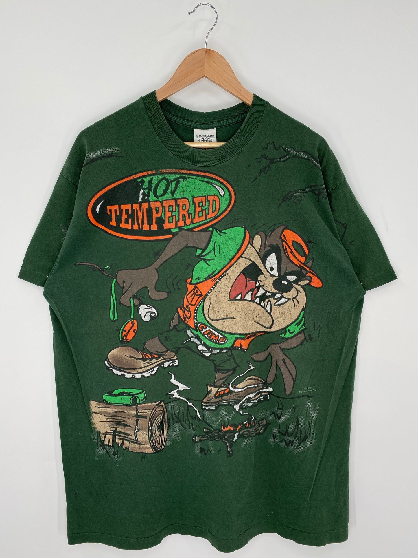 .1997 LOONEY TUNES TAZ Made in USA Size XL Vintage T-Shirts / E8293T