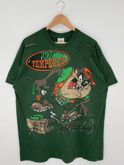 .1997 LOONEY TUNES TAZ Made in USA Size XL Vintage T-Shirts / E8293T