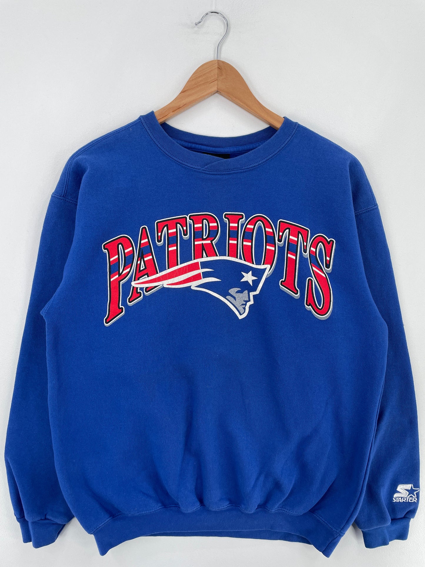 90's STARTER x NEW ENGLAND PATRIOTS Made in USA Size M Vintage NFL Sweat-Shirt / F1504S