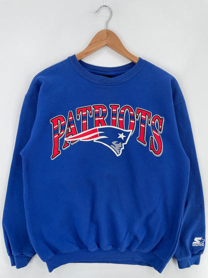 90's STARTER x NEW ENGLAND PATRIOTS Made in USA Size M Vintage NFL Sweat-Shirt / F1504S
