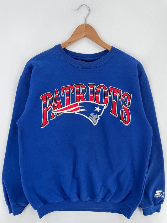 90's STARTER x NEW ENGLAND PATRIOTS Made in USA Size M Vintage NFL Sweat-Shirt / F1504S