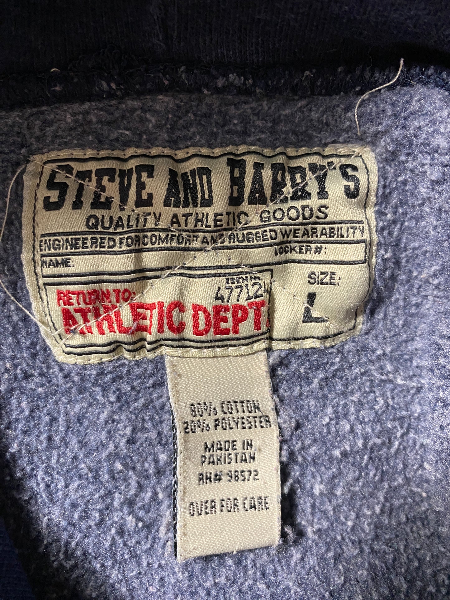 Vintage ST. JOHN'S Size L College Hoodie Sweat-shirt / F488S