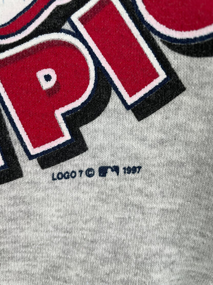 1997 CLEVELAND INDIANS Made in USA Size M Vintage NFL Sweat-Shirt / F614S